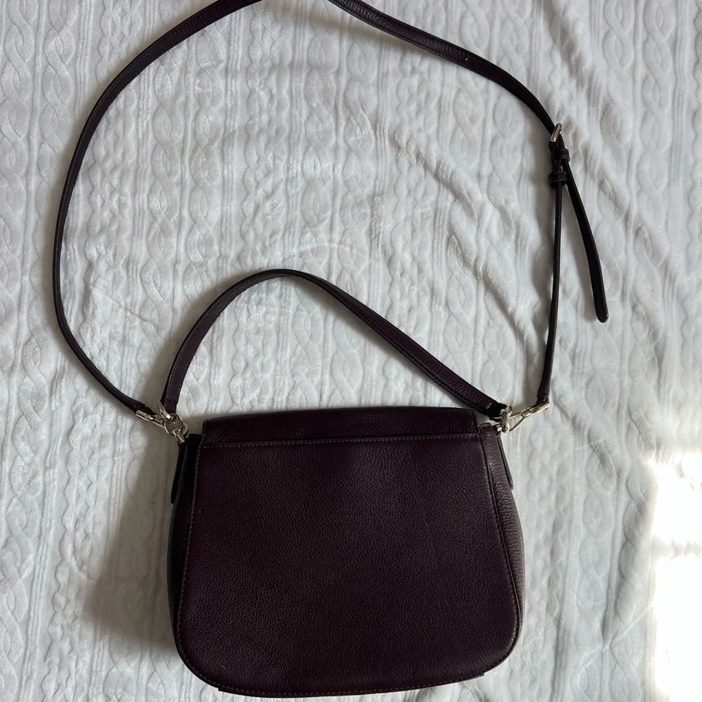 Kate Spade large run around maroon crossbody/convertible shoulder bag - Picture 8 of 11